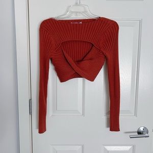 Twist-Front Sweater